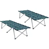vidaXL Opvouwbaar Campingbed 2 st Bossen 194 x 62,5 x 42,5 cm