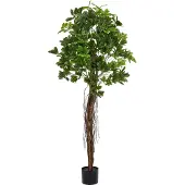 Beliani UMBRELLA TREE - Kunstplant - Groen - Synthetisch materiaal