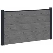 vidaXL Hekset 180 x 105 cm WPC en Aluminium Grijs