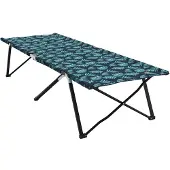 vidaXL Opvouwbaar Campingbed Bossen 206 x 76 x 74 cm Oxford en Staal