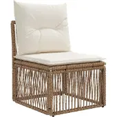 vidaXL Tuinbank Set 12 st Beige poly rattan