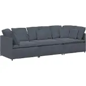 vidaXL Modulaire bank met kussens fluweel donkergrijs