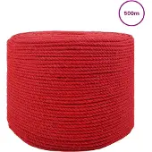 vidaXL Katoenen Touw 4 mm 500 m Rood 100% katoen