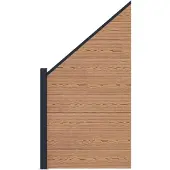 vidaXL Hekset 95 x 180 cm WPC en Aluminium Bruin