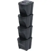 Prosperplast 39x29x51 Cm Stapelbare Afvalbakken 4 Eenheden
