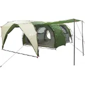 vidaXL Tunneltent 6-persoons Groen 185T Polyester met PU Coating