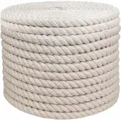 vidaXL Jute Touw 24 mm Wit 100% Tossa jute