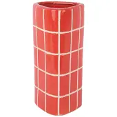 PT Living Vaas Retro Tiles Triangular Medium Bright Scarlet Red