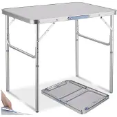 Travel inklapbaar campingtafel 60x45 cm Lichtgewicht & Compact in hoogte verstelbaar.