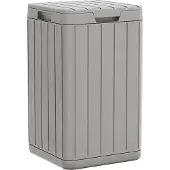 vidaXL Tuinafvalbak 38x38x65 cm polypropeen grijs