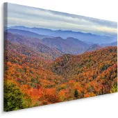 Karo-art Schilderij - Prachtig berglandschap in Herfst Kleuren, Premium Print