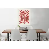 PosterMonkey Poster Plant - Rood - Bladeren - Abstract - 60x80 cm