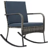 vidaXL Tuinschommelstoel poly rattan antraciet