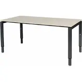 Schaffenburg Verstelbaar Bureau - Domino 160x80 Eiken - zwart frame