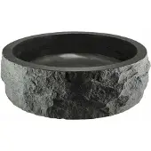 Bally B-Stone Hamerslag Hardstenen Opzetwaskom Natuursteen Rond 40x12cm Antraciet