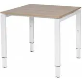Schaffenburg Verstelbaar Bureau - Domino 80x80 Havana Kersen - wit frame