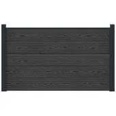 vidaXL - Hekset - 180 - x - 105 - cm - WPC - en - Aluminium - Zwart