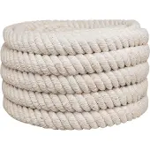 vidaXL Jute Touw 36 mm Wit 100% Tossa jute