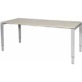 Schaffenburg Verstelbaar Bureau - Domino 180x80 Eiken - alu frame