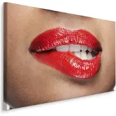 Karo-art Schilderij - Verleidelijke lippen, premium print