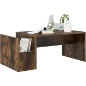 vidaXL Salontafel Rook Eiken 90 x 45 x 35 cm Bewerkt hout