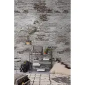 Dutch Wallcoverings fotobehang old brick wall grijs