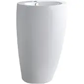 Bally Noa Lavabo Vrijstaand Wastafel 50x50x83cm Met Overloop Porselein Wit