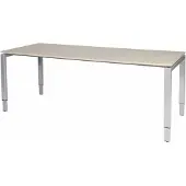 Schaffenburg Verstelbaar Bureau - Domino 200x80 Eiken - alu frame