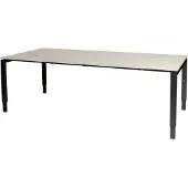 Schaffenburg Vergadertafel Domino - 200x100 Eiken - zwart frame