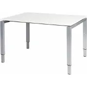 Schaffenburg Verstelbaar Bureau - Domino 120x90 wit - alu frame