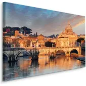 Karo-art Schilderij - Sint-Pietersbasiliek in Rome, Italië , premium print