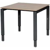Schaffenburg Verstelbaar Bureau - Domino 80x80 Havana Kersen - zwart frame