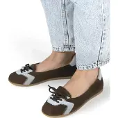DWRS Temple dark brown/light blue Suede Dames | Maat 42