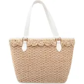 Moschino Rafia draagtas met logo-label