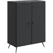 vidaXL Dressoir Zwart 66 x 34,5 x 90 cm Bewerkt hout