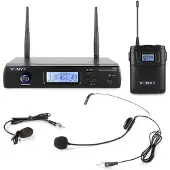 VONYX WM61B draadloze headset microfoon UHF - 16 kanaals