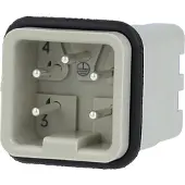 Harting Han 4A steekcontact (M), Quick-Lock aansluiting, 4-polig + PE, 230V/400V, 10A - 1 stuk