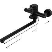 OEM Keukenmengkraan, uittrekbare spuitmond, instelbare temperatuur, zwart