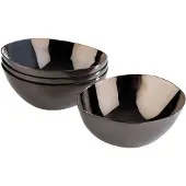 Aps Schaaltjes PEBBLES, gunmetal, set van 4