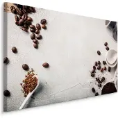 Karo-art Schilderij - Koffie in Bonen en Gemalen, premium Print