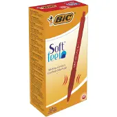 BIC Soft Feel Clic Grip balpen rood (12 stuks)