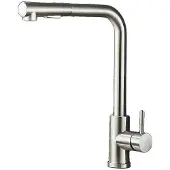 OEM Keukenmengkraan, uittrekbaar ontwerp, roestvrijstalen constructie, geborsteld nikkel