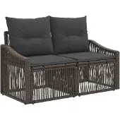 vidaXL Tuinset met 10 stukken, grijs, polyrotan
