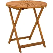 Syfax Vouw Tuin Tafel Naturel Ø70 x 75 cm Massief Acaciahout