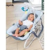 BabyMoov SchuinStoel - Bubble - 63x40x48 cm - Grafisch Blue - - OneSize - Stoelen
