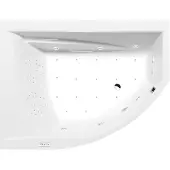 Polysan Tandem Whirlpoolbad links, 170x130x50cm, Highline Hydro-Air, chroom