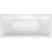 Polysan Cascata Whirlpoolbad, 185x85x45cm, witte cascade-uitloop, Active Hydro, chroom