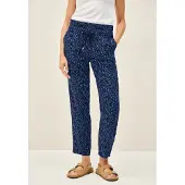 Cecil Dames Gedessineerde Loose Fit broek - Blauw - XXL