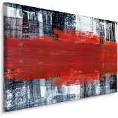 Karo-art Schilderij - Abstract in het Rood, Premium Print