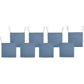 Beliani SASSARI PREMIUM - Zitkussen set van 8 - Blauw- Polyester
